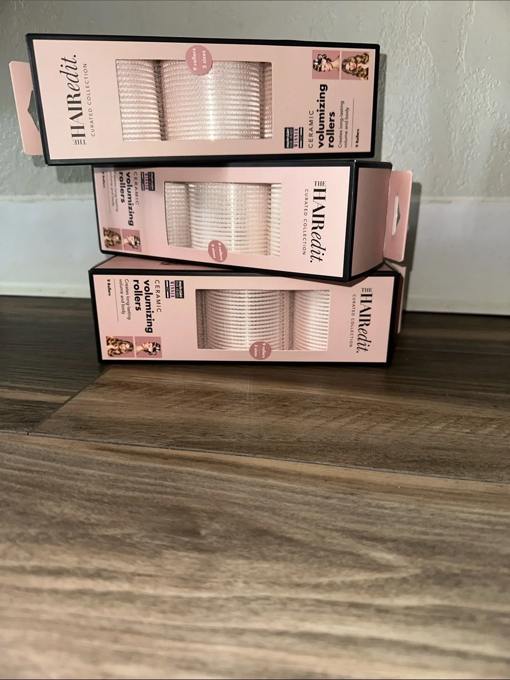 Curated Luxury Ceramic Volumizing Rollers - Light Pink